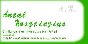 antal noszticzius business card